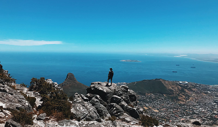 La vue depuis Table Mountain, à Capetown